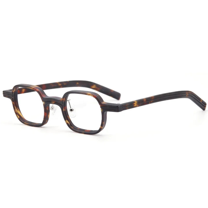 Muzz Unisex Full Rim Square Acetate Eyeglasses M0516 Full Rim Muzz Brown  