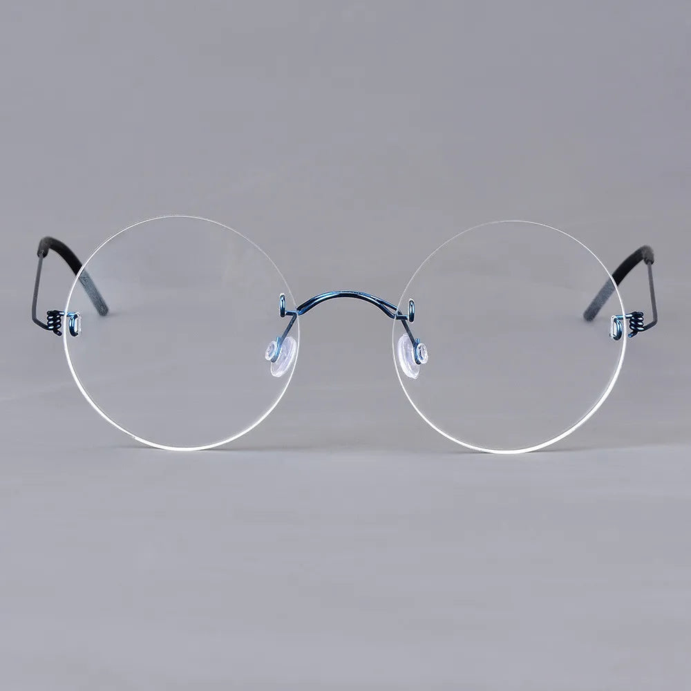 Bobbie Women's Rimless Round Screwless Titanium Eyeglasses 963356