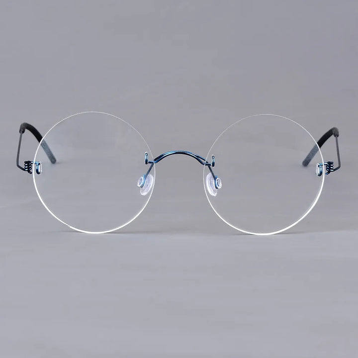 Bobbie Women's Rimless Round Screwless Titanium Eyeglasses 963356