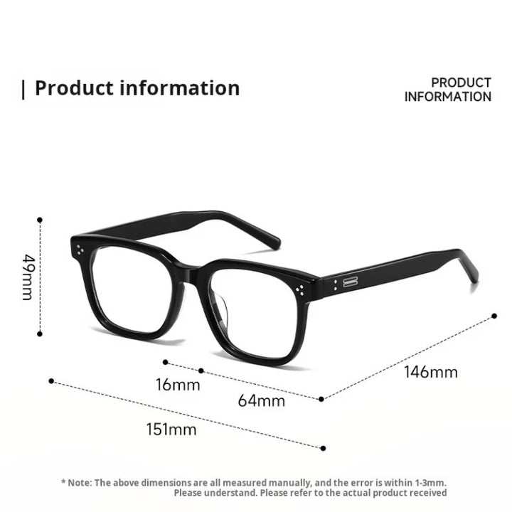 Momoja Unisex Full Rim Brow Line Square Acetate Eyeglasses 79034