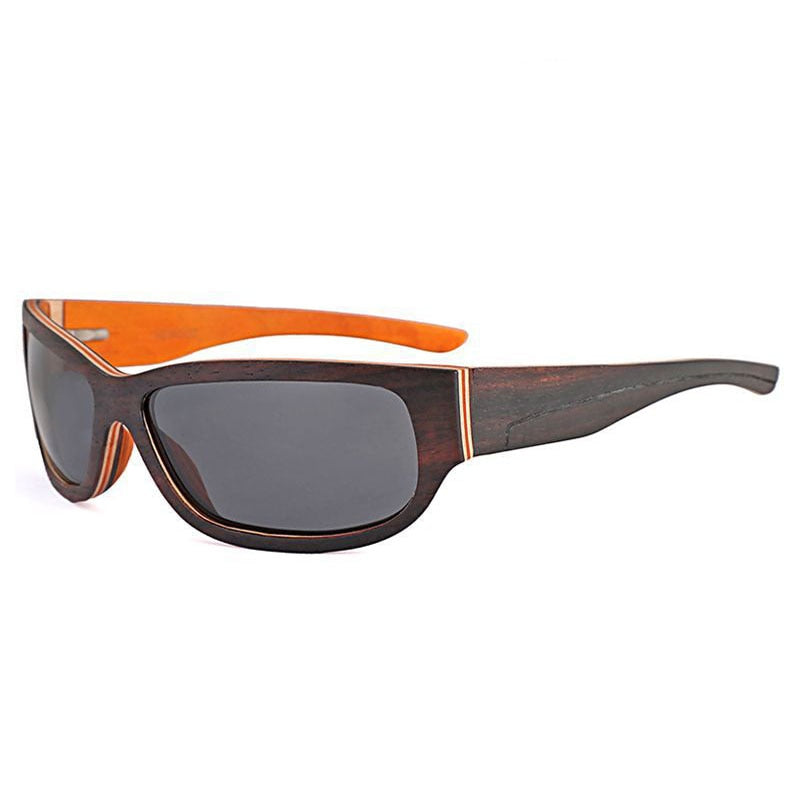 Hdcrafter Men's Full Rim Square Wood Polarized Sunglasses 56527 Sunglasses HdCrafter Sunglasses Brown  