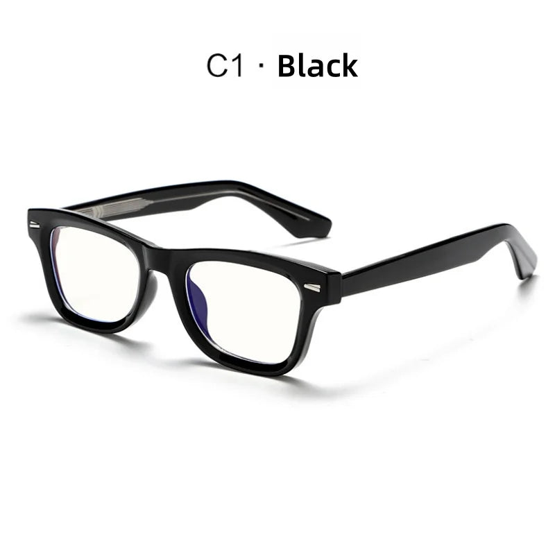 Xbora Unisex Full Rim Brow Line Square Tr 90 Alloy Eyeglasses 542529