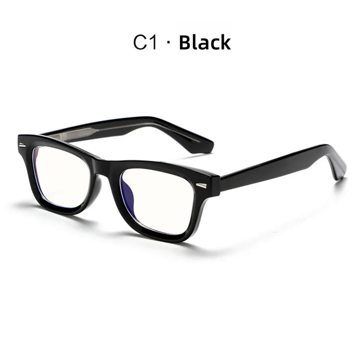 Xbora Unisex Full Rim Brow Line Square Tr 90 Alloy Eyeglasses 542529