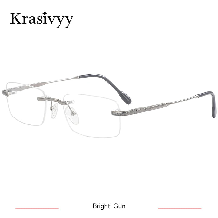 Krasivyy Women's Rimless Square Titanium Eyeglasses 650028