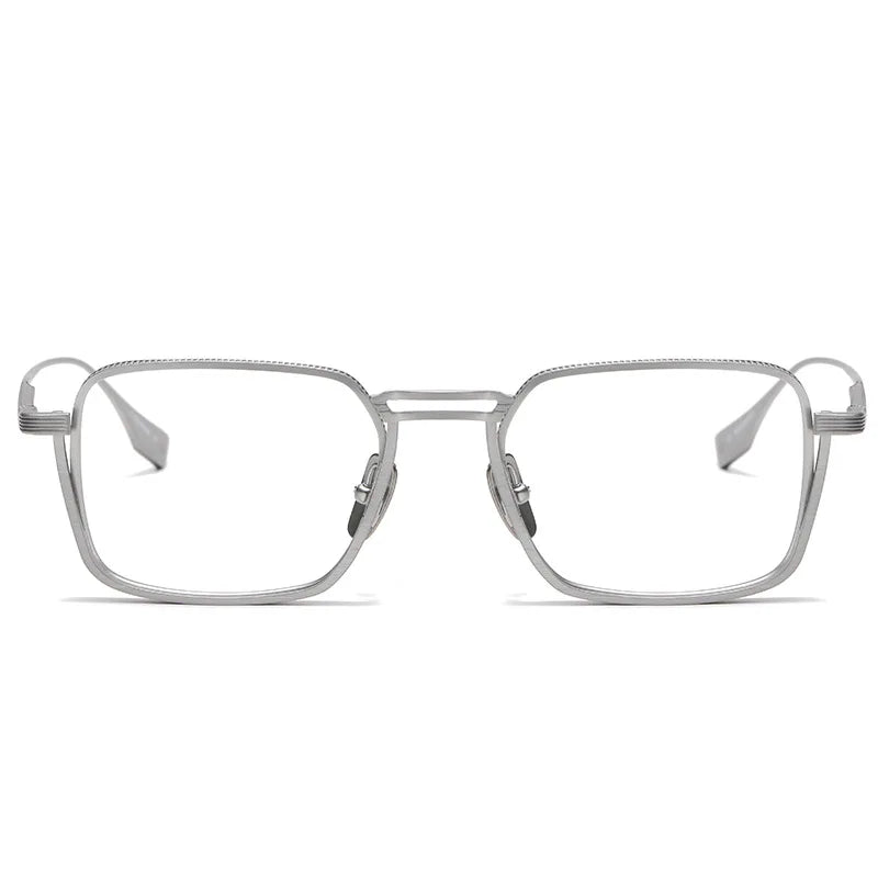 Eleccion Unisex Full Rim Square Double Bridge Titanium Eyeglasses 44125