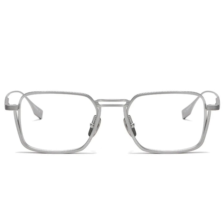 Eleccion Unisex Full Rim Square Double Bridge Titanium Eyeglasses 44125