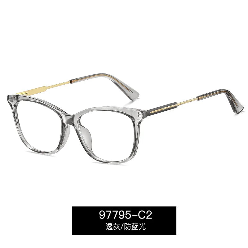 Reven Jate Women's Full Rim Square Tr 90 Alloy Eyeglasses 397795