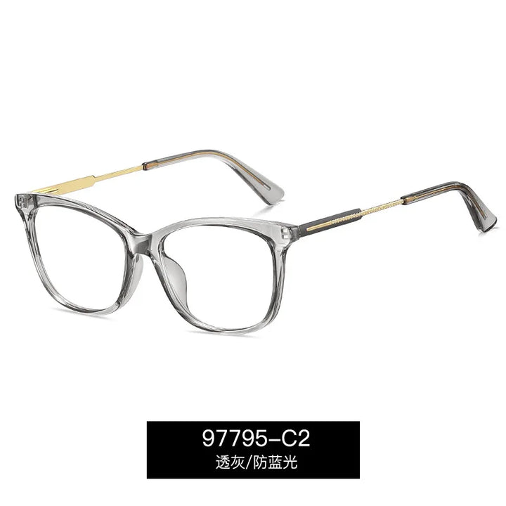 Reven Jate Women's Full Rim Square Tr 90 Alloy Eyeglasses 397795