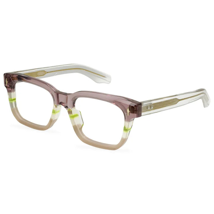 Nobler Unisex Full Rim Thick Wide Square Acetate Eyeglasses P099 Full Rim Nobler C4  