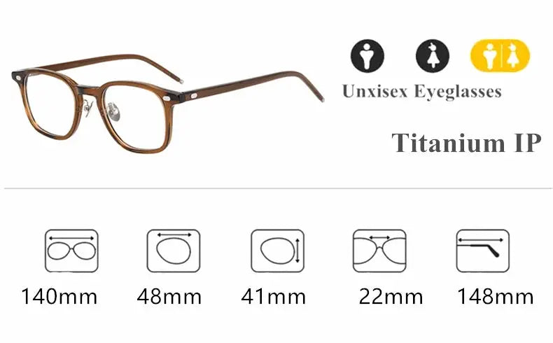 Aimee H616003 Unisex Wide Fit Full Rim Acetate Square Frames FuzWeb