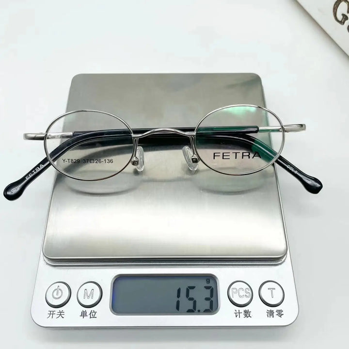 Cubojue Unisex Full Rim Small Oval Round Alloy Reading Glasses 1829 Reading Glasses Cubojue   