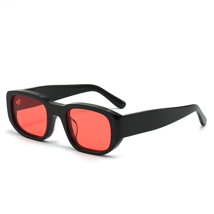 Black Mask Unisex Full Rim Square Acetate Sunglasses 382452 Sunglasses Black Mask C2 As Shown 