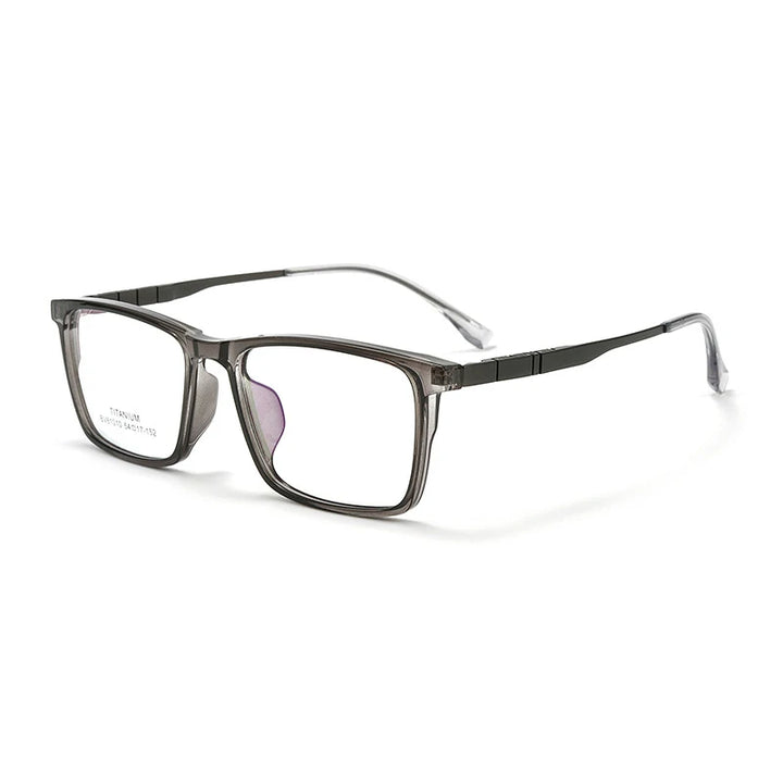Muzz Men's Full Rim Square Tr 90 Titanium Sport Eyeglasses 361010