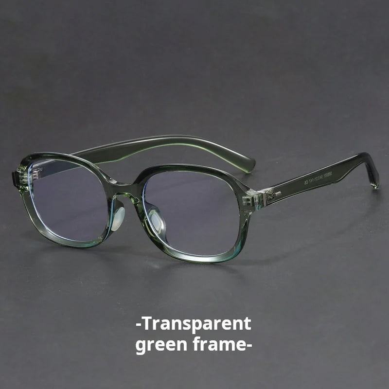 Xbora Unisex Full Rim Big Oval Tr 90 Alloy Eyeglasses 508501