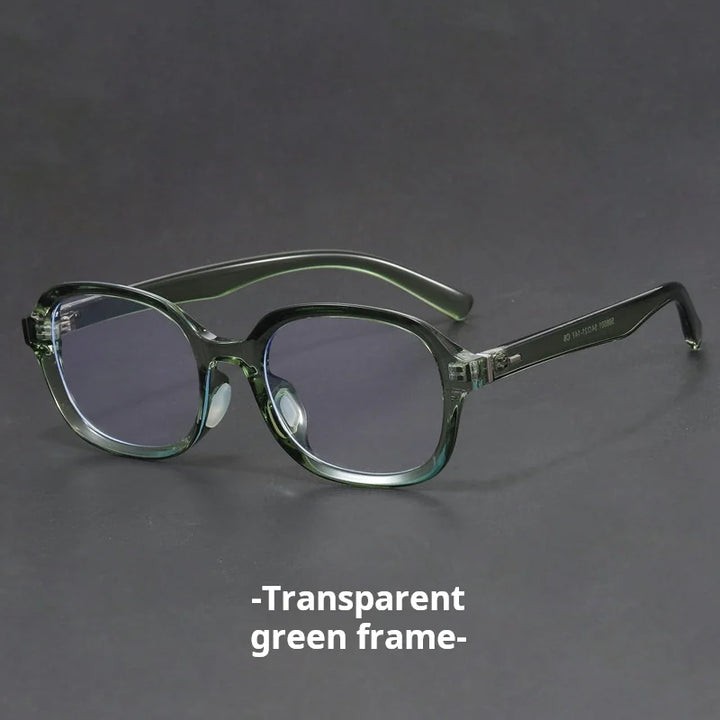 Xbora Unisex Full Rim Big Oval Tr 90 Alloy Eyeglasses 508501