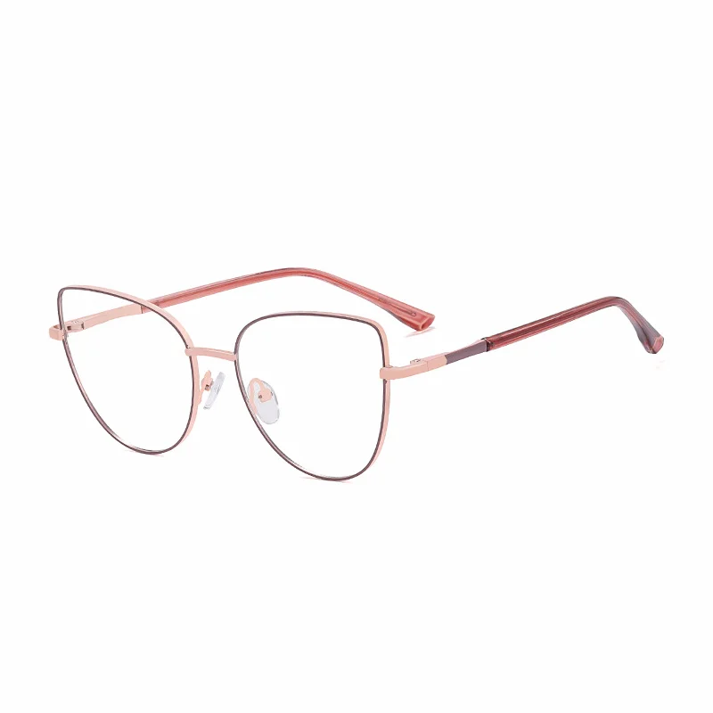 Ralferty Women's Full Rim Square Cat Eye Alloy Eyeglasses R81530 Full Rim Ralferty C2 Cameo CHINA 