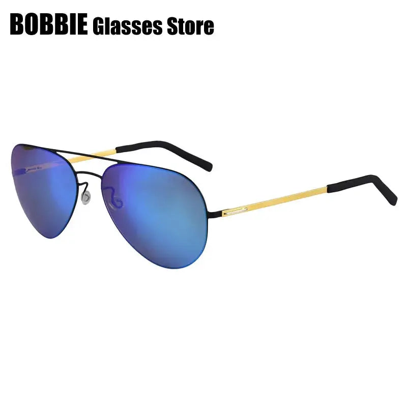Bobbie 800116 Women’s Double Bridge Full Rim Oval Titanium Sunglasses FuzWeb