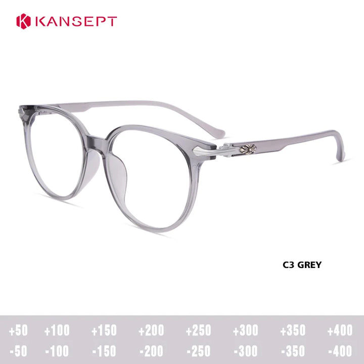 Kansept Women's Full Rim Oval Square Tr 90 Alloy Reading Glasses 586091