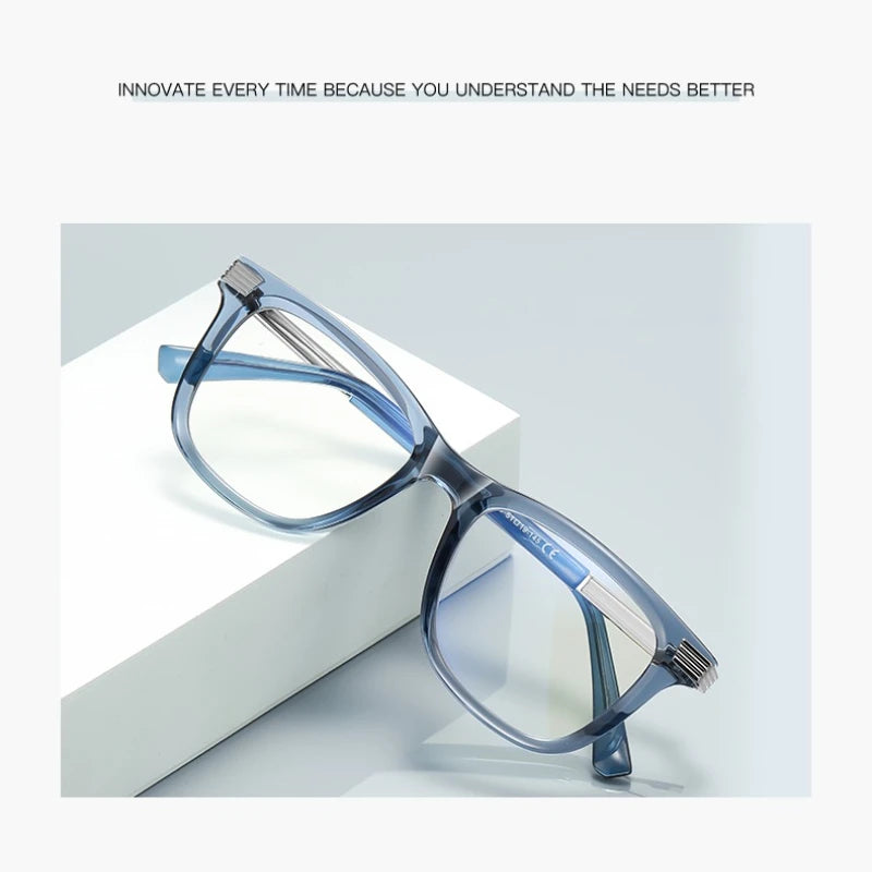 Vicky Men's Full Rim Square TR90 Blue Light Prescription Eyeglasses PFD2327 - view 2