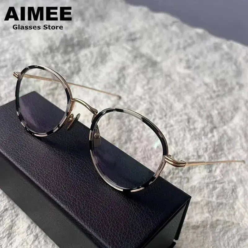 Aimee 905000 Unisex Full Rim Titanium Acetate Oval Frames FuzWeb