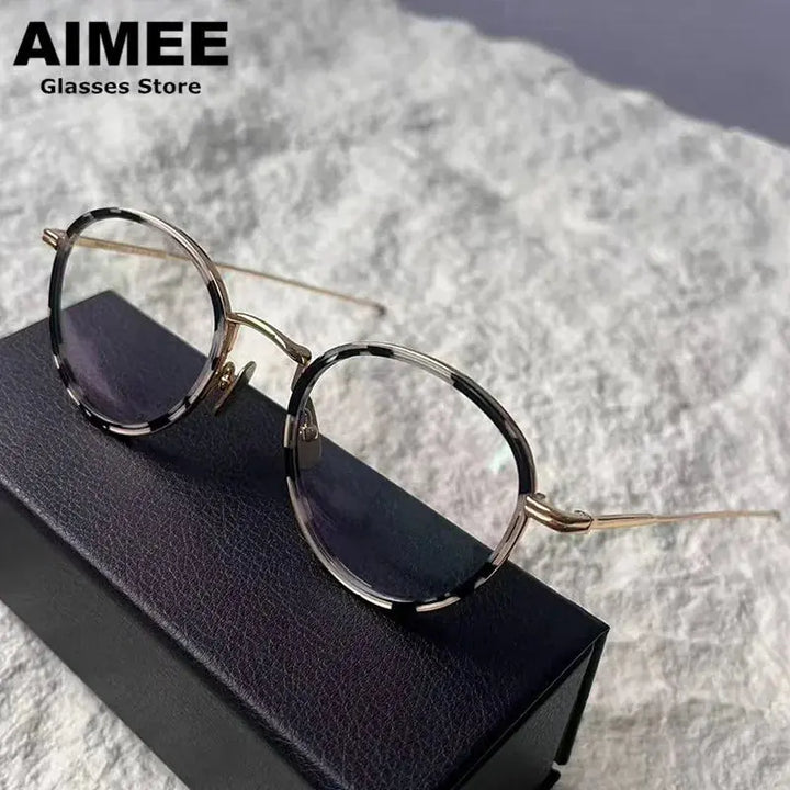 Aimee 905000 Unisex Full Rim Titanium Acetate Oval Frames FuzWeb