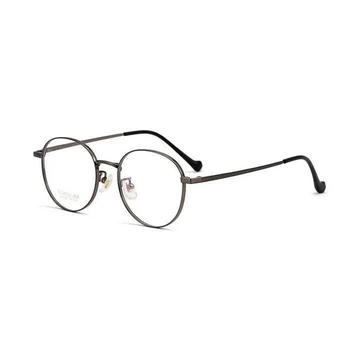 Handoer Women's Full Rim Round β Titanium Frame Eyeglasses 3933 Full Rim Handoer GRAY  