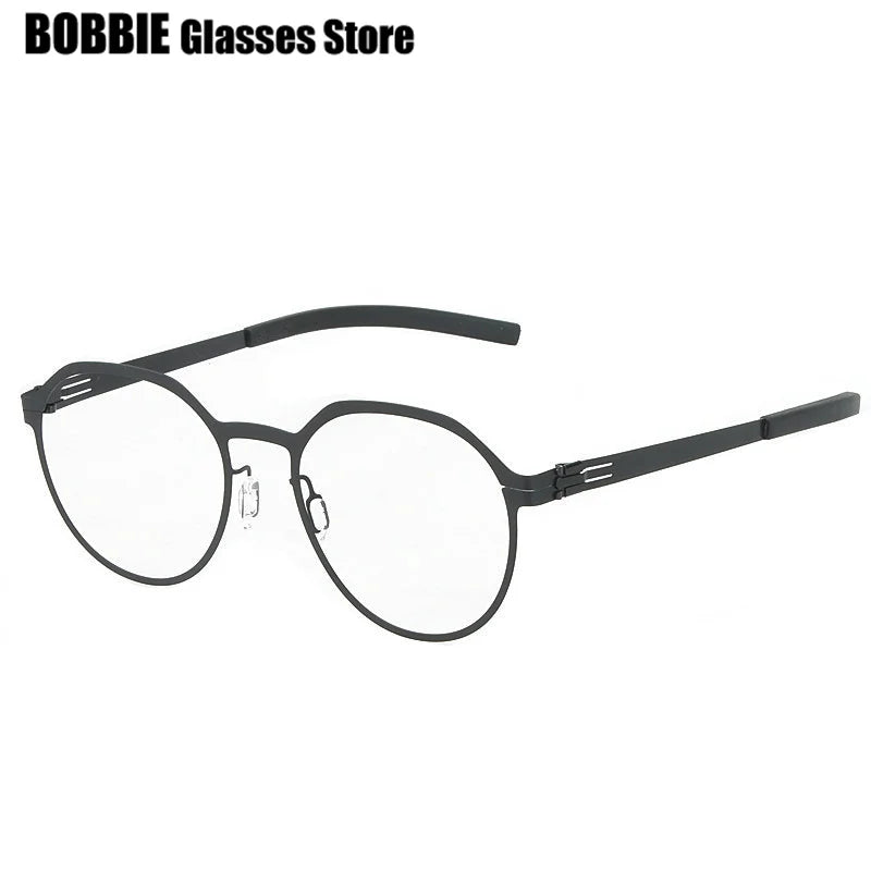 Bobbie Women's Full Rim Polygon Oval Steel Screwless Eyeglasses 524520