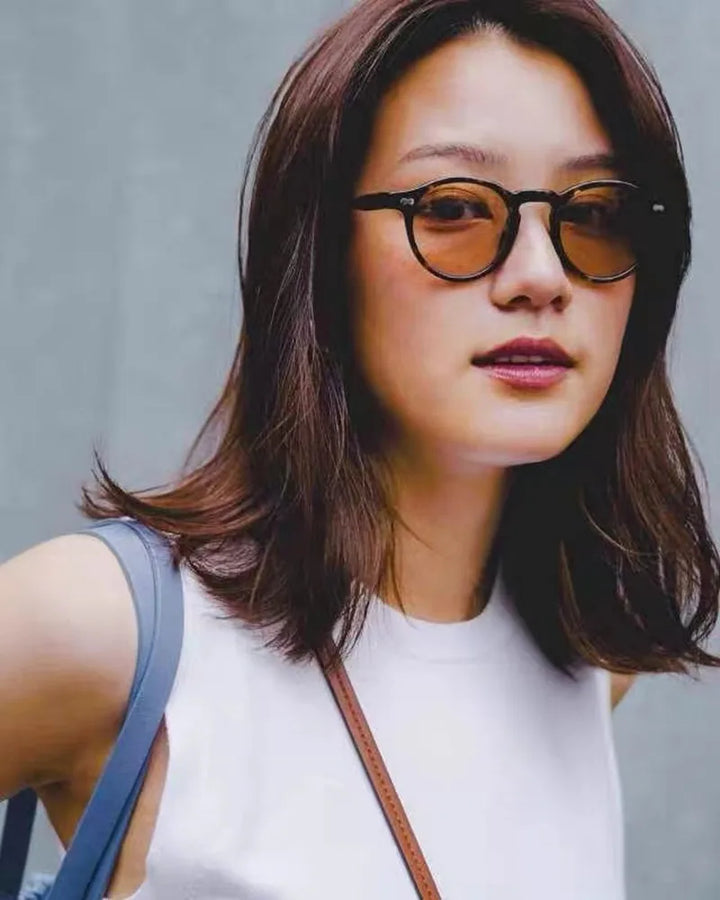 Bobbie Unisex Full Rim Round Acetate Eyeglasses 1201