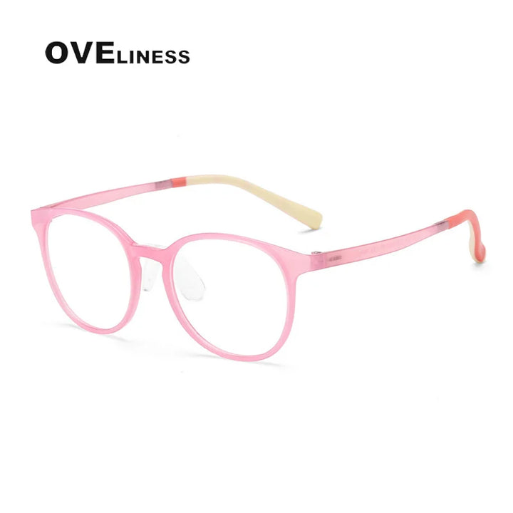 Oveliness Unisex Youth's Full Rim Round Tr 90 Titanium Eyeglasses O5072 Full Rim Oveliness C2  