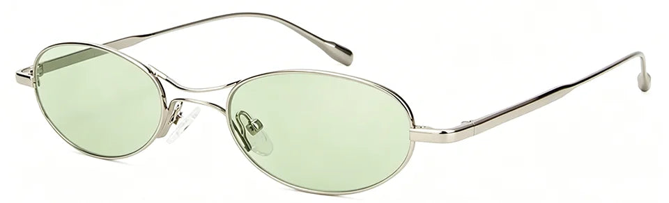 Esnbie Unisex Full Rim Oval Alloy Sunglasses 25S-M183SUN-1