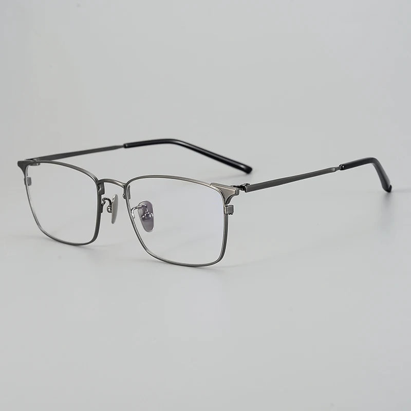 Aimee Unisex Full Rim Square Titanium Eyeglasses 96120 Full Rim Aimee Grey  