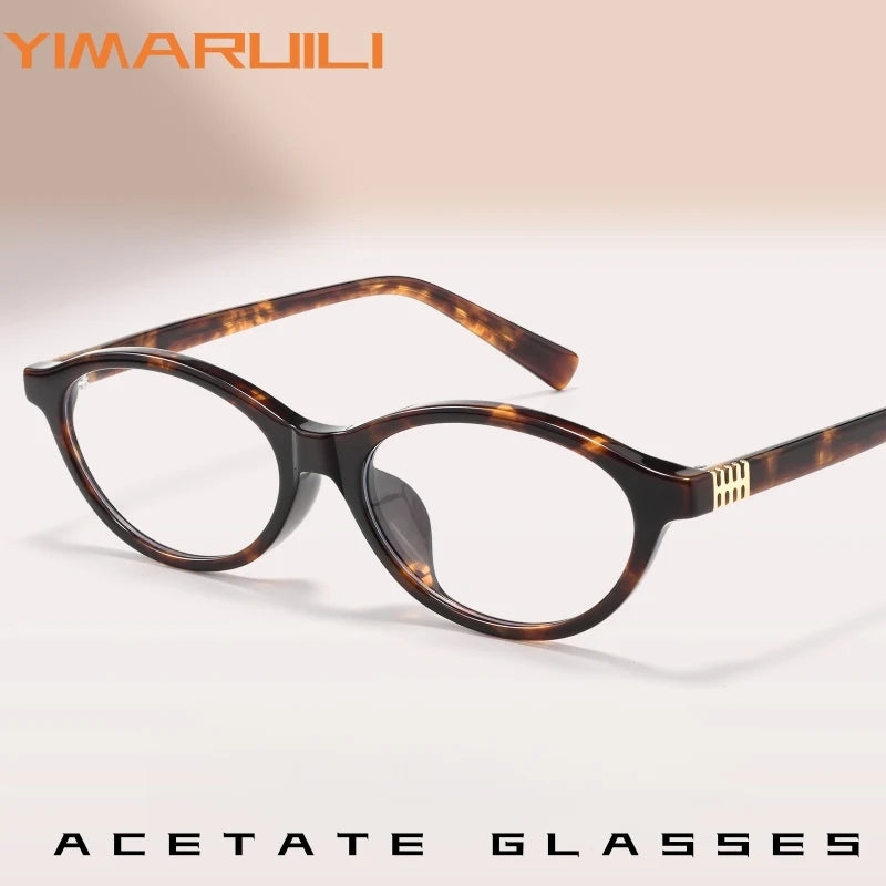 Yimaruili Unisex Full Rim Cat-Eye Acetate Eyeglasses 92280BD — view 1 | Yimaruili at FuzWeb
