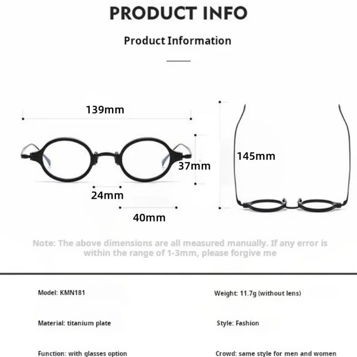 Momoja Women's Full Rim Round Titanium Acetate Eyeglasses 722181