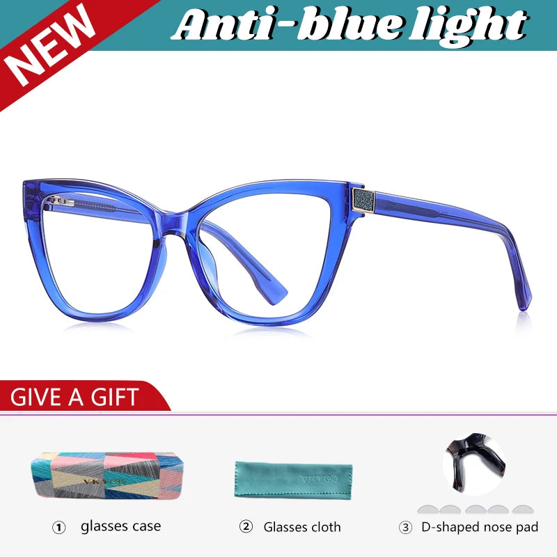 Vicky Women's Full Rim Butterfly Tr 90 Titanium Reading Glasses 512278