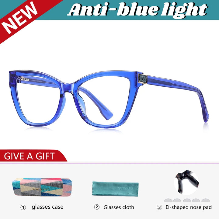 Vicky Women's Full Rim Butterfly Tr 90 Titanium Reading Glasses 512278