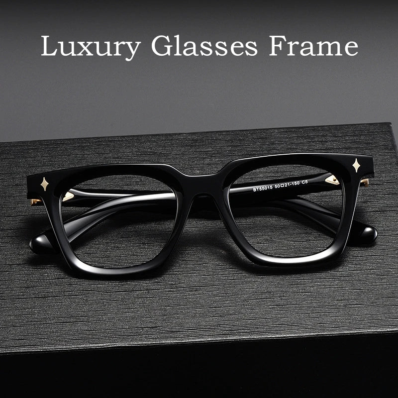 Yimaruili Unisex Full Rim Square Thick Acetate Eyeglasses Y55015 Full Rim Yimaruili Eyeglasses   