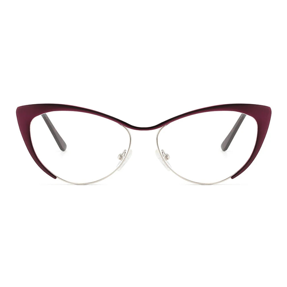 Laoyehui Women's Full Rim Myopic Cat Eye Reading Glasses 80771 Reading Glasses Laoyehui