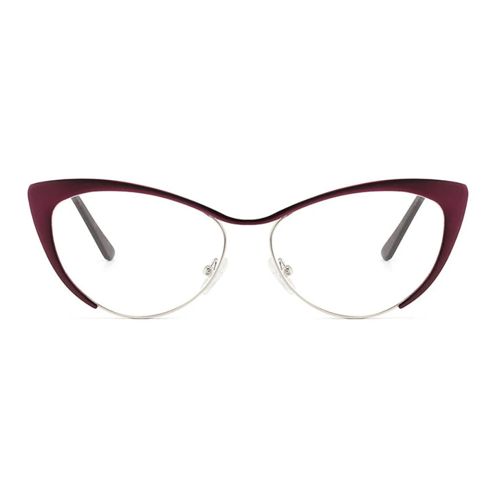 Laoyehui Women's Full Rim Myopic Cat Eye Reading Glasses 80771 Reading Glasses Laoyehui