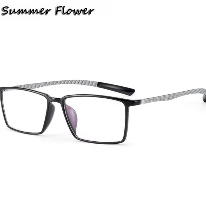 Summer Flower Women's Full Rim Square Tr 90 Titanium Eyeglasses 61135