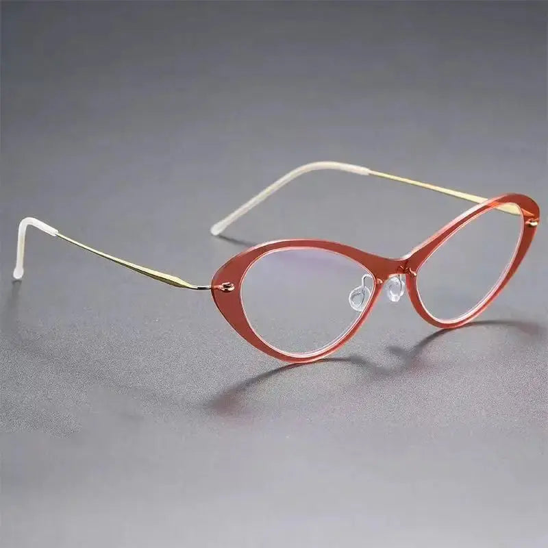 Aimee Full Rim 655000 Women’s Hybrid Titanium &amp; Acetate Oval Frames FuzWeb