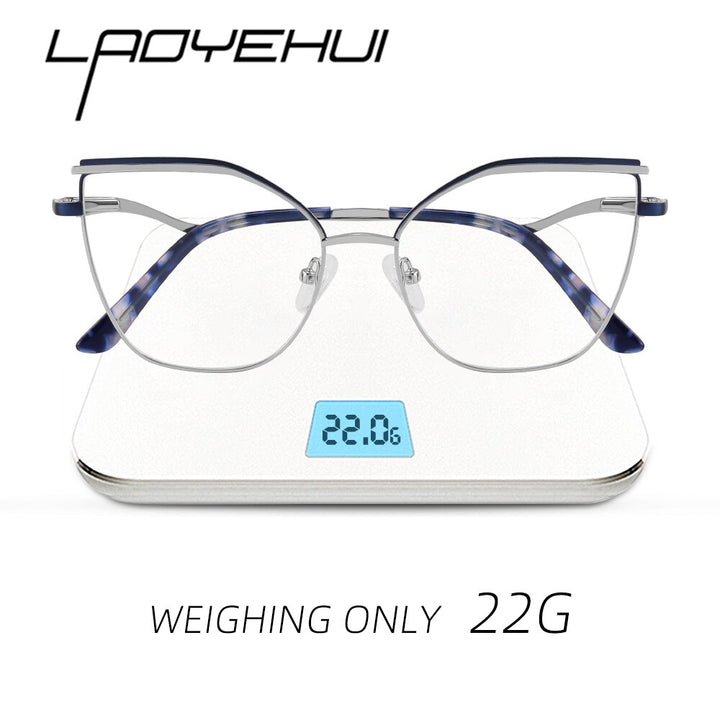 Laoyehui Women's Full Rim Square Cat Eye Alloy Presbyopic Reading Glasses Glr8455 Reading Glasses Laoyehui   
