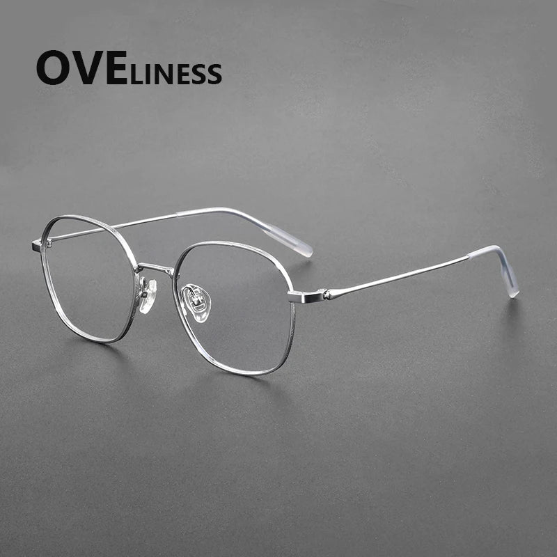 Oveliness Women's Full Rim Polygon Square Titanium Eyeglasses 381028