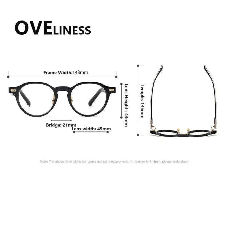 Oveliness Unisex Full Rim Round Oval Acetate Eyeglasses 322750