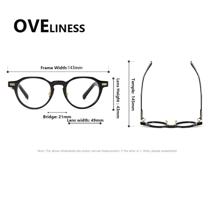 Oveliness Unisex Full Rim Round Oval Acetate Eyeglasses 322750