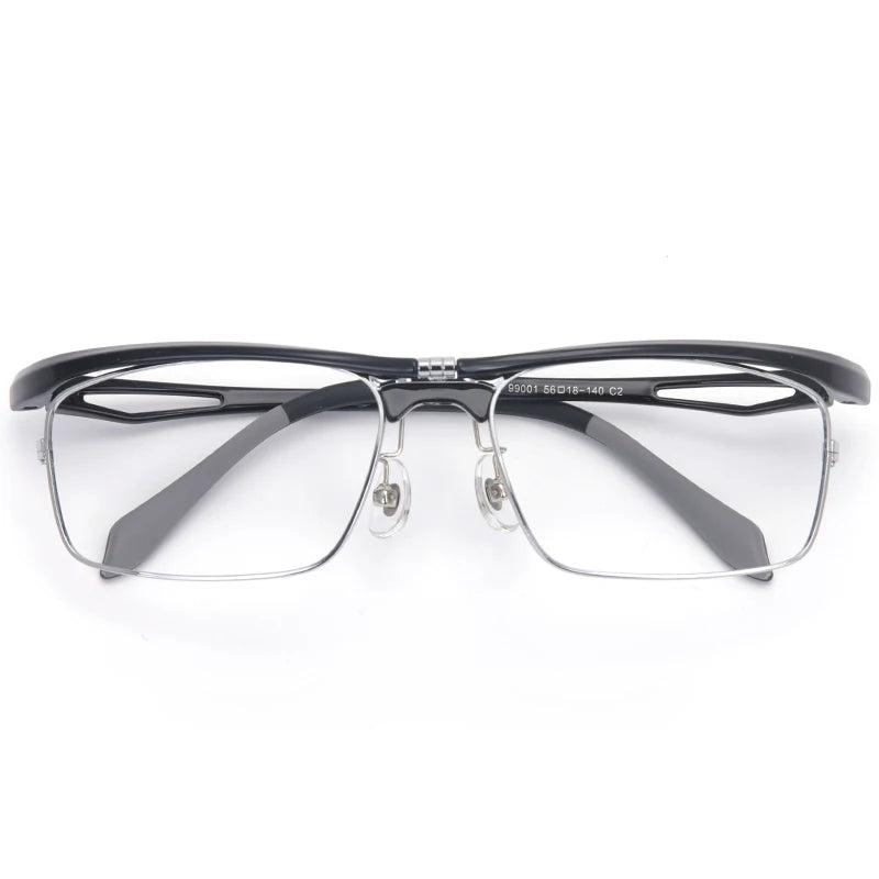 Muzz 9807 unisex flip up square alloy prescription eyeglasses — view 5