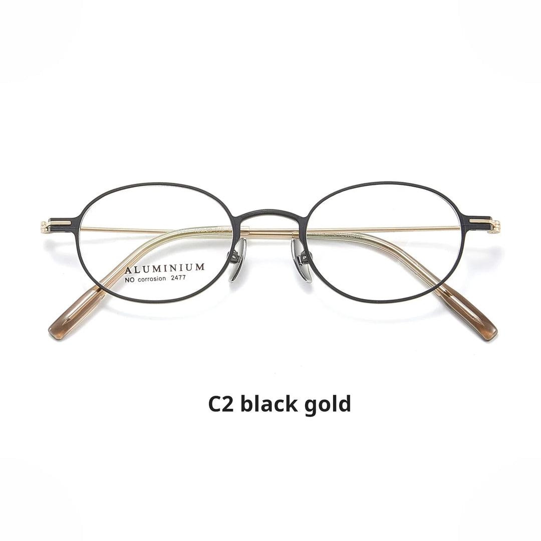 Xbora Women's Full Rim Oval Round Al-Mg Titanium Eyeglasses 542477