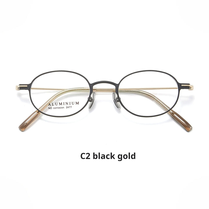 Xbora Women's Full Rim Oval Round Al-Mg Titanium Eyeglasses 542477