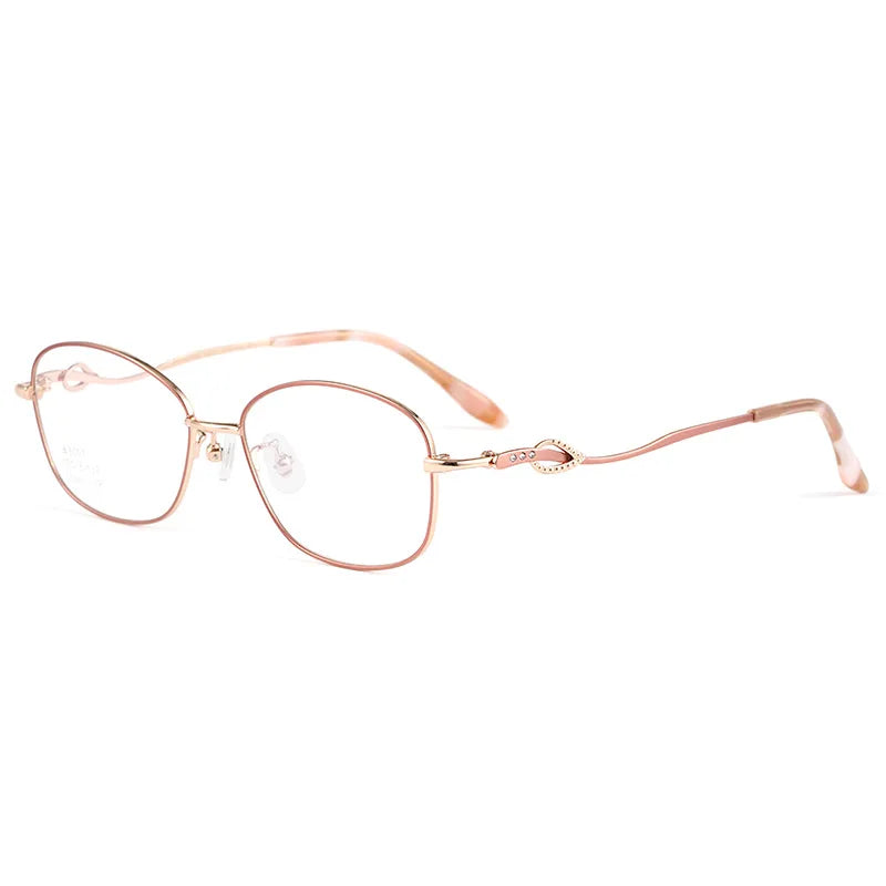 Hotony Women's Full Rim Square Titanium Eyeglasses 86007 Full Rim Hotony