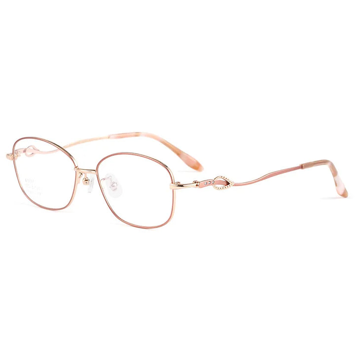 Hotony Women's Full Rim Oval Square Titanium Eyeglasses 106007
