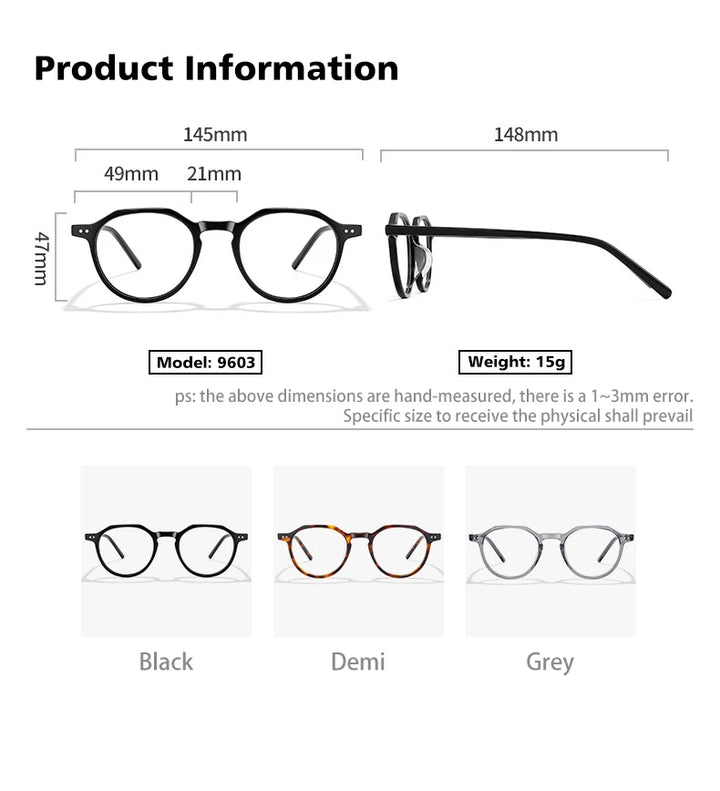 Vicky Unisex Full Rim Flat Top Square Tr 90 Titanium Reading Glasses 319601